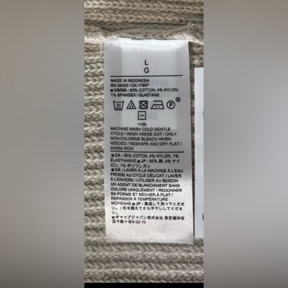 NWT Banana Republic Women's Beige Long Sleeve Open Front Cardigan Size Large - Picture 10 of 10